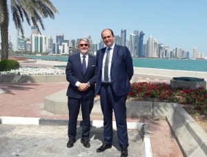 Tumbiolo con l'ambasciatore De Sanctis
