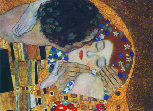 Il bacio di Klimt, particolare