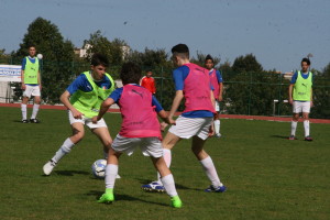 Un momento della partitella