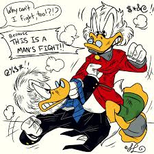 Rocker Duck e Paperone. Una fortuna per il mondo è il disaccordo che spesso regna fra i miliardari