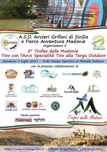 Il manifesto del Campionato organizzato dagli Arcieri Grifoni