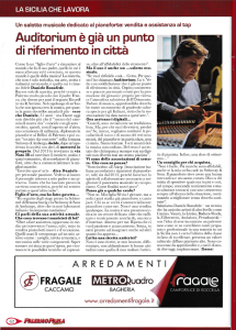 Una pagina della rivista: questa voltasi parliamo di pianoforte