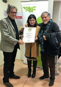 La consegna del premio a Katia La Rosa