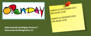 OPEN DAY - SEDE E SUCCURSALE