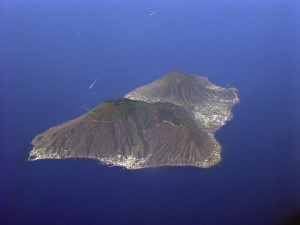 Salina vista dall'aereo