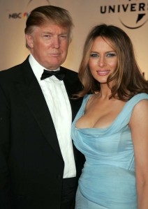 BEVERLY HILLS, CA - JANUARY 15: Real Estate tycoon Donald Trump and wife Melania Knauss arrive at the NBC/Universal Golden Globe After Party held at the Beverly Hilton on January 15, 2007 in Beverly Hills, California. (Photo by Frazer Harrison/Getty Images). Donald Trump, Melania Knauss