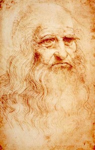 L'autoritratto, eseguito con il suo inconfondibile stile che si è imposto per sempre nell'arte del disegno.