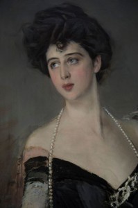 Donna Franca nel quadro di Boldini (Particolare)