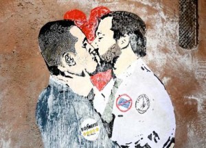 Un significativo "murale". Chi se lo aspettava? "Con te sarò dolcissimo..."