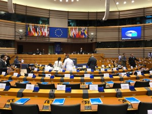 Una panoramica del Parlamento a Bruxelles