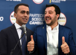 Uniti per Dio chi vincer ci può: Salvini può non piacere agli altri ma Di Maio è con lui: è nato dove nessuno è fesso e sa interpretare il vento...