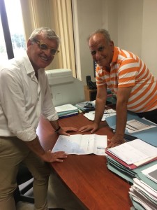 Stefano Pellegrino a sx e Arch. Carmelo Ricciardi che si sta occupando di questi lavori.