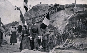 La Grande Guerra si concluse con la Battaglia di Vittorio Veneto, che cancellò"l'onta di Caporetto",grande disfatta che,però, gli italiani riuscirono ad arginare sul Piave.