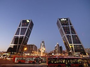 Plaza de Castilla (Madrid) La Puerta de Europa.