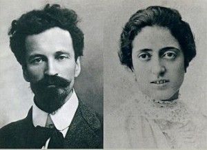 Cesare Battisti con la moglie Ernesta Bittanti Battisti.