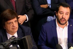 Tony Rizzotto in una recente folto accanto al suo premier Matteo Salvini.