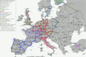 La fitta rete Tav europea
