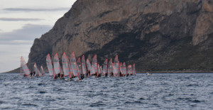 Classe 29er alla partenza nelle acque di Sferracavallo.
