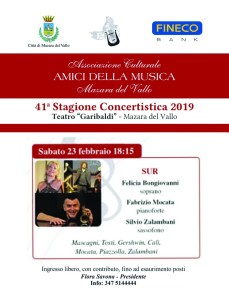 Locandina dell'evento teatrale di Mazara del Vallo.