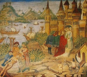 La scuola medica salernitana (miniatura d'epoca) fu la prima e più importante istituzione medica d'Europa nel Medioevo (IX secolo); come tale è considerata da molti come l'antesignana delle moderne università. Queste poi si svilupparono a partire dal 1400 attorno allo studio della Teologia e del Diritto romano.