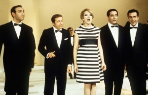 Da sinistra Baudo, Mike, Mina, Corrado