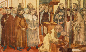 Così Giotto nella serie La legenda di San Francesco immagina il primo presepe a Greccio