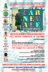 La locandina: Il convegno rientra nel programma del Carnevale termitano (Vedi ns articolo)