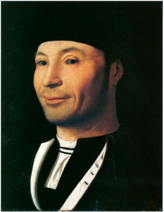 Antonello da Messina Portrait of a Man Oil on panel, 12-14 x 9-5/8 in (31x 24.5 cm) Museo della Fondazione Culturale Mandralisca, Cefalu (Palermo)