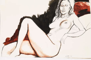 Nudo femminile di Renato Guttuso stabilmente espsosto al Mart di Rovereto.