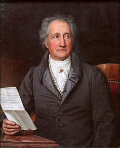Goethe ritrattto da J.K. Stieler nel 1828. E' significativo l'interesse che il suo Viaggio in Italia e il su passaggio dalla Sicilia riscuote nel mondo.