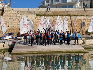 Il clinic in fase di svolgimento al porto turistico di Marina di Ragusa